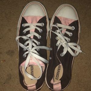 Brown and Pink Converse